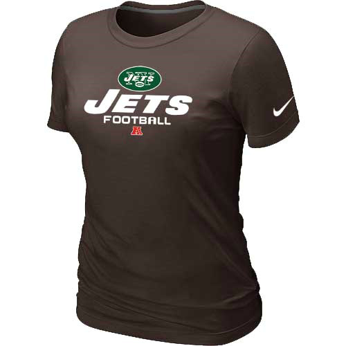 Women New York Jets Brown  T-Shirt
