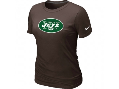 Women New York Jets Brown Logo T-Shirt