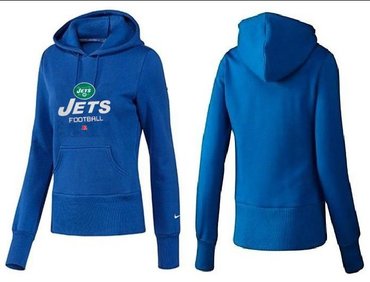 Women New York Jets Logo Pullover Hoodie-- (22)