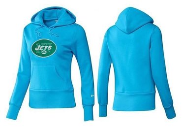 Women New York Jets Logo Pullover Hoodie-- (4)