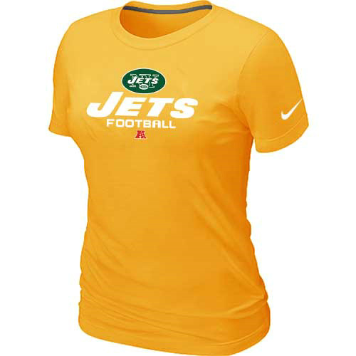 Women New York Jets Yellow T-Shirt