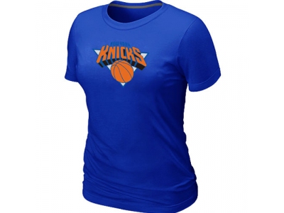 Women New York Knicks Big & Tall Primary Logo Blue T-Shirt