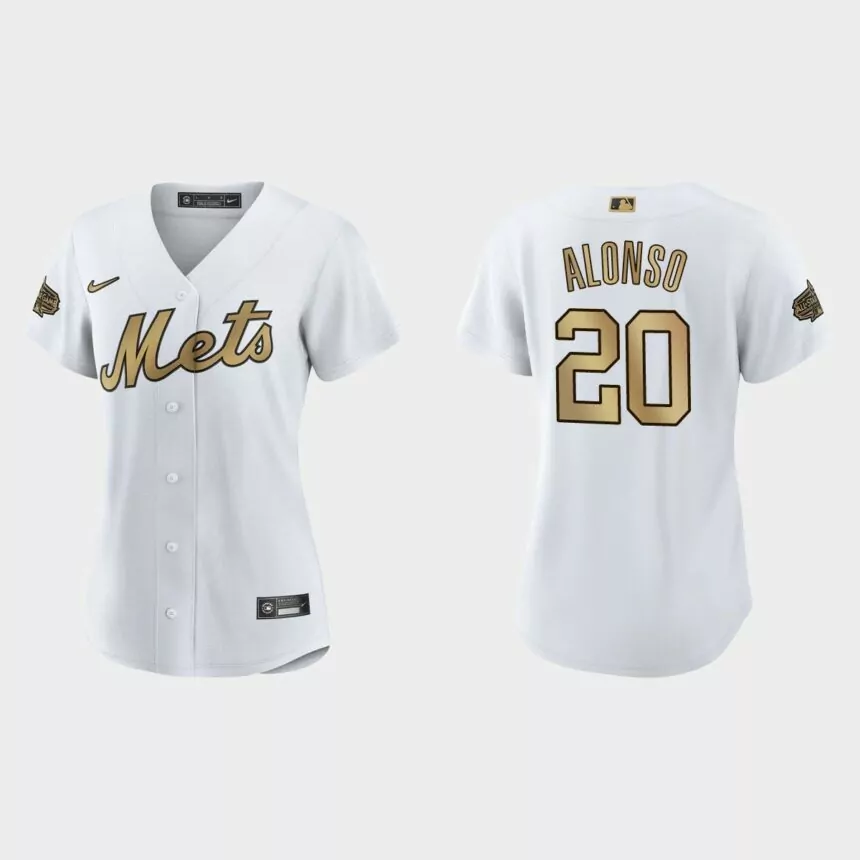 Women New York Mets Pete Alonso White 2022 MLB All-Star Game Replica Jersey