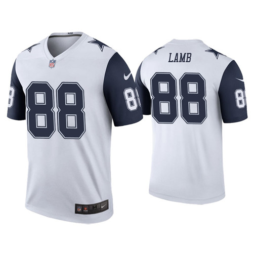 Women Nike Cowboys #88 CeeDee Lamb White NFL Limited Rush Jersey
