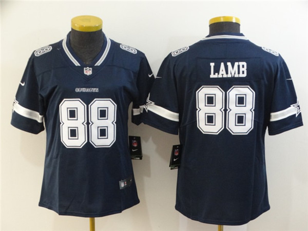 Women Nike Cowboys 88 Ceedee Lamb Navy Women 2020 NFL Draft First Round Pick Vapor Untouchable Limited Jersey