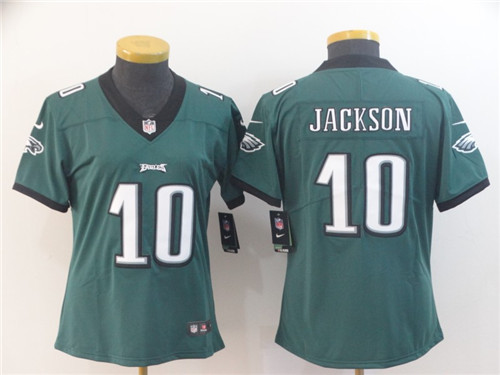 Women Nike Eagles 10 DeSean Jackson Green Women Vapor Untouchable Limited Jersey