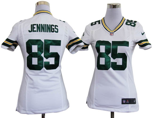 Women NEW Green Bay Packers 85 Greg Jennings White Jerseys