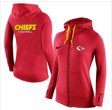 Women Nike Kansas City Chiefs Full-Zip Performance Hoodie Red