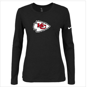 Women Nike Kansas City Chiefs Of The City Long Sleeve Tri-Blend NFL T-Shirt Black