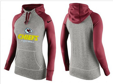 Women Nike Kansas City Chiefs Performance Hoodie Grey & Red_2