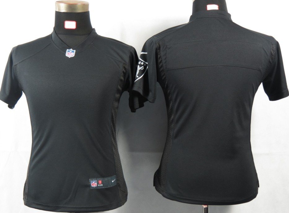 Women NEW NFL Oakland Raiders Blank Black Portrait FaShion Game Jerseys