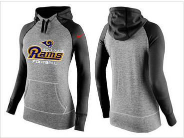 Women Nike St.Louis Rams Performance Hoodie Grey & Black