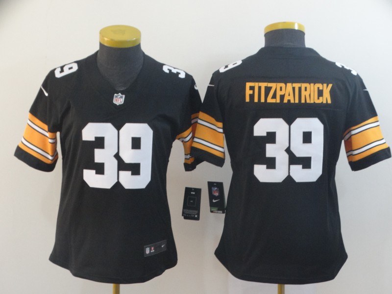 Women Nike Steelers 39 Minkah Fitzpatrick Black Alternate Women Vapor Untouchable Limited Jersey