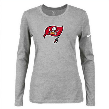 Women Nike Tampa Bay Buccaneers Of The City Long Sleeve Tri-Blend NFL T-Shirt Light Grey