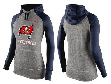 Women Nike Tampa Bay Buccaneers Performance Hoodie Grey & Dark Blue