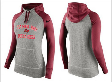 Women Nike Tampa Bay Buccaneers Performance Hoodie Grey & Red_2