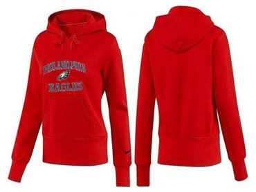 Women Philadelphia Eagles Logo Pullover Hoodie-- (12)