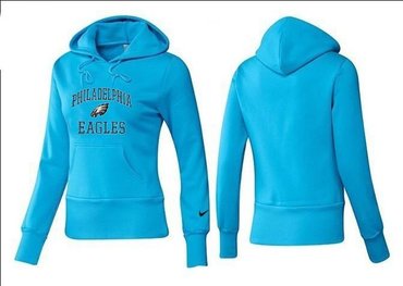 Women Philadelphia Eagles Logo Pullover Hoodie-- (13)