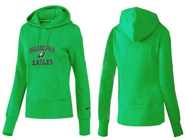 Women Philadelphia Eagles Logo Pullover Hoodie-- (26)