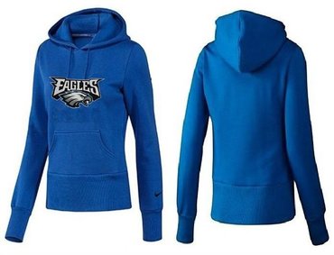 Women Philadelphia Eagles Logo Pullover Hoodie-- (51)