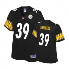 Women Pittsburgh Steelers #39 Malik Golden Balck Player Pro Line Jersey