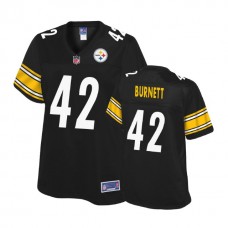 Women Pittsburgh Steelers #42 Morgan Burnett Balck Player Pro Line Jersey