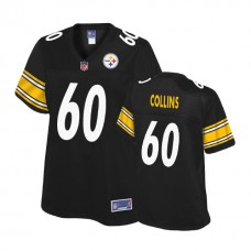 Women Pittsburgh Steelers #60 Parker Collins Balck Player Pro Line Jersey