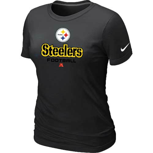 Women Pittsburgh Steelers Black T-Shirt