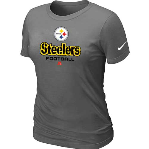 Women Pittsburgh Steelers D.Grey T-Shirt