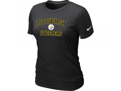 Women Pittsburgh Steelers Heart & Soul Black T-Shirt
