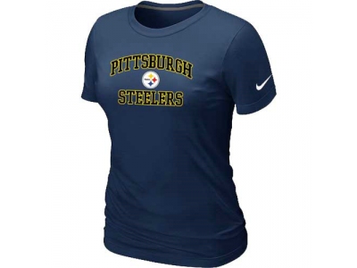 Women Pittsburgh Steelers Heart & Soul D.Blue T-Shirt