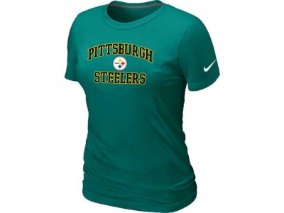 Women Pittsburgh Steelers Heart & Soul L.Green T-Shirt