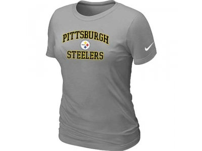 Women Pittsburgh Steelers Heart & Soul L.Grey T-Shirt