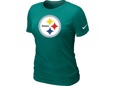 Women Pittsburgh Steelers L.Green Logo T-Shirt