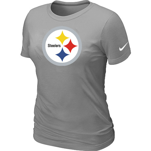 Women Pittsburgh Steelers L.Grey T-Shirts