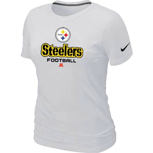 Women Pittsburgh Steelers White T-Shirt