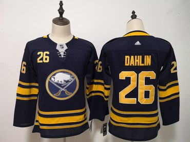 Women Sabres 26 Rasmus Dahlin Navy Women Adidas Jersey