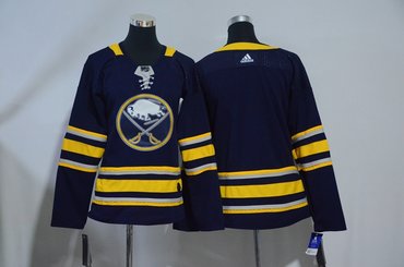 Women Sabres Blank Navy Women Adidas Jersey