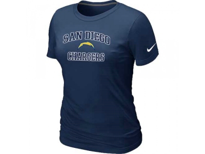 Women San Diego Charger Heart & Soul D.Blue T-Shirt