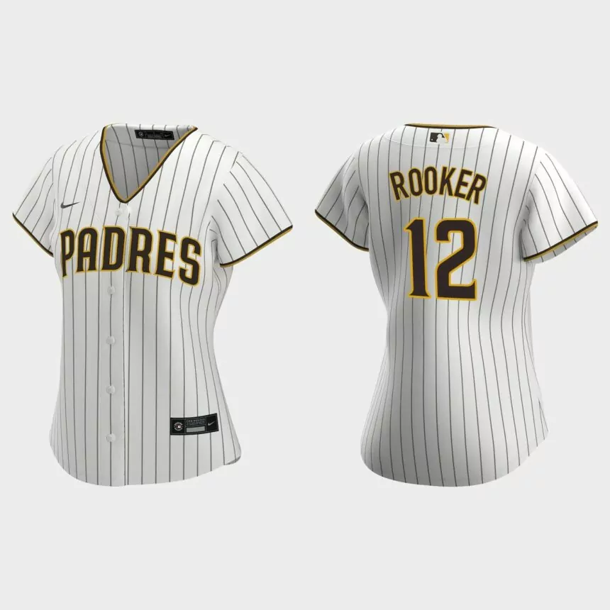 Women San Diego Padres Brent Rooker White Brown Replica Jersey