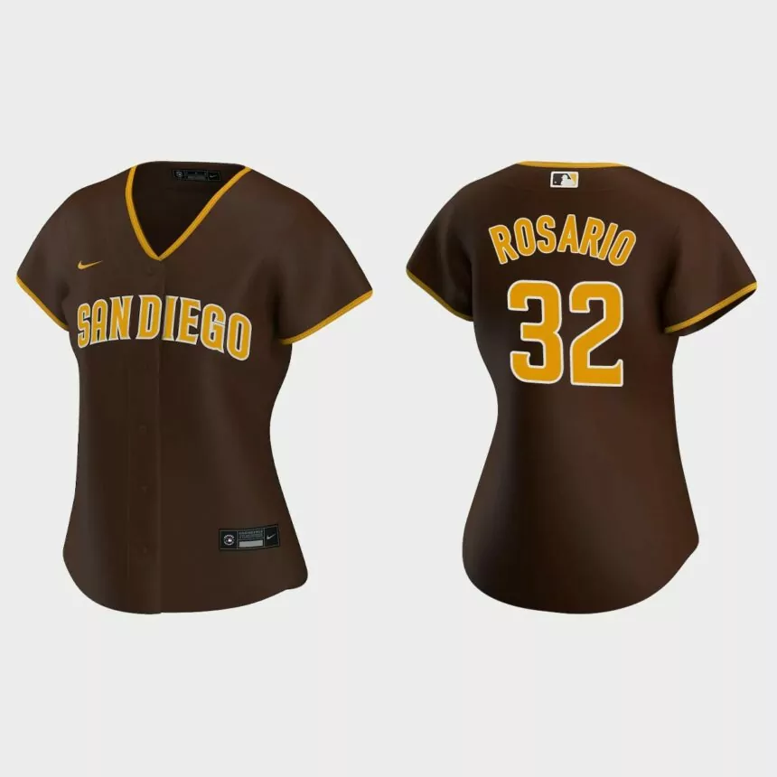 Women San Diego Padres Eguy Rosario Brown Replica Jersey