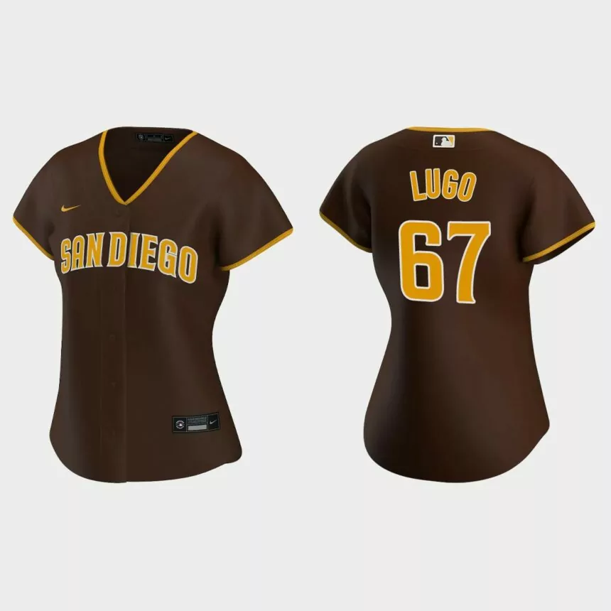 Women San Diego Padres Seth Lugo Brown Replica Jersey