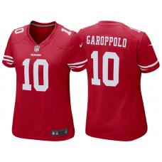 Women San Francisco 49ers #10 Jimmy Garoppolo Scarlet Game Jersey