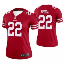 Women San Francisco 49ers #22 Matt Breida Scarlet Legend Jersey