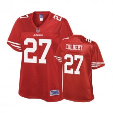 Women San Francisco 49ers #27 Adrian Colbert Scarlet Pro Line Player Jersey