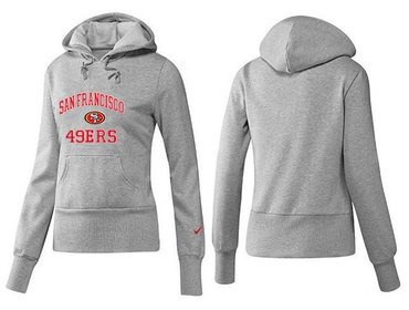 Women San Francisco 49ers Logo Pullover Hoodie--17