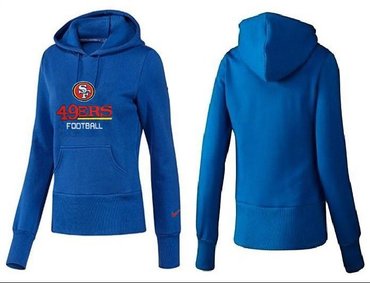 Women San Francisco 49ers Logo Pullover Hoodie--23