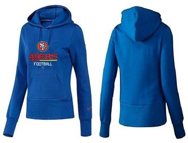Women San Francisco 49ers Logo Pullover Hoodie--24