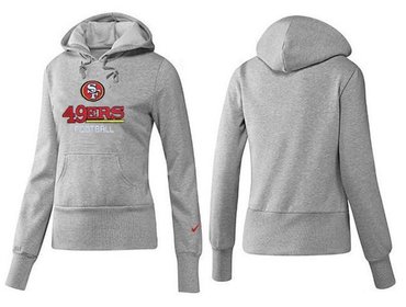 Women San Francisco 49ers Logo Pullover Hoodie--31