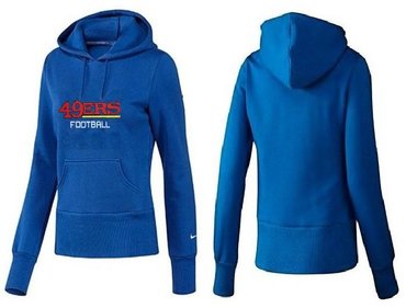 Women San Francisco 49ers Logo Pullover Hoodie--43
